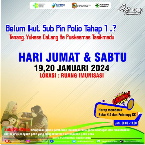 JADWAL SWEEPING SUB PUN POLIO PUSKESMAS TASIKMADU
