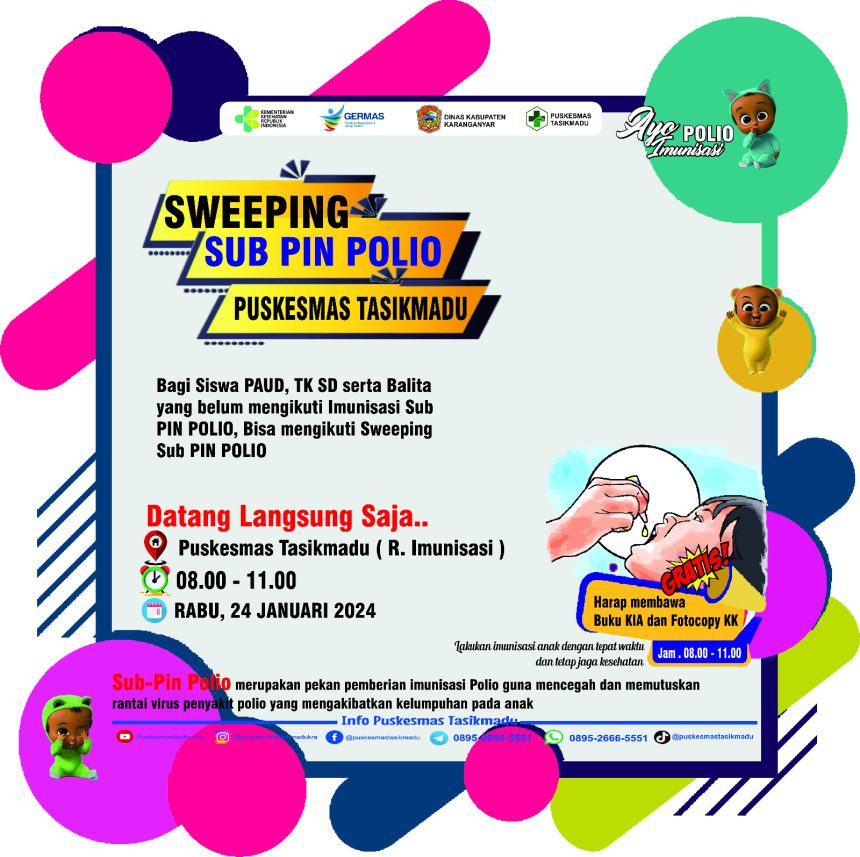 JADWAL SWEEPING SUB PUN POLIO PUSKESMAS TASIKMADU