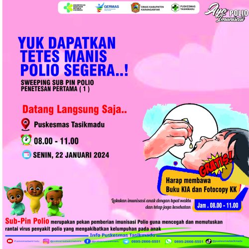 JADWAL SWEEPING SUB PUN POLIO PUSKESMAS TASIKMADU