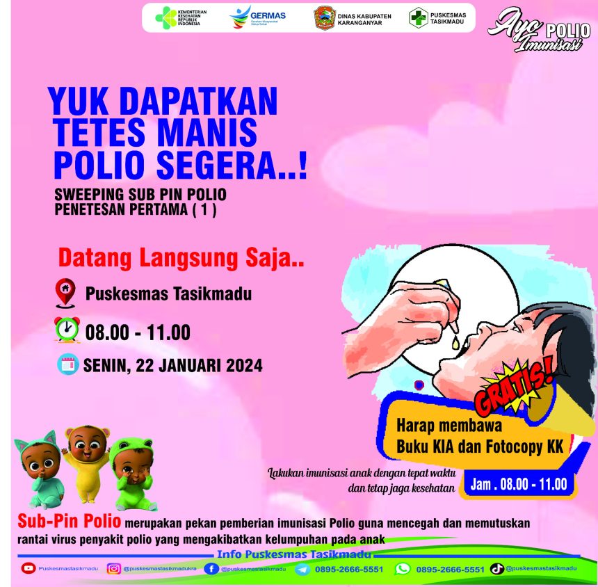 JADWAL SWEEPING SUB PUN POLIO PUSKESMAS TASIKMADU