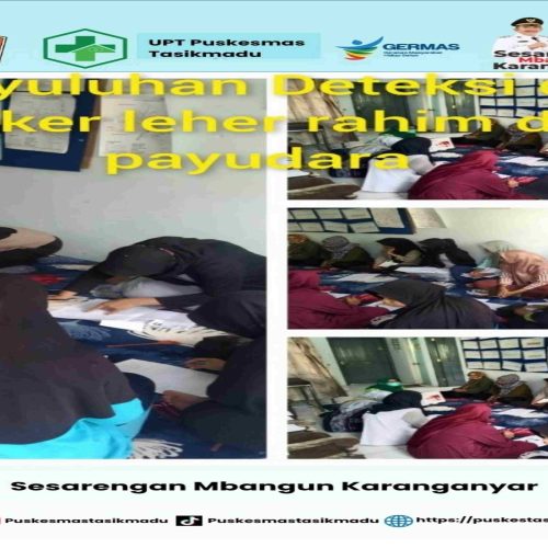 PEMERIKSAAN SKRENING DETEKSI DINI KANKER LAHER RAHIM DAN PAYUDARA DI WILAYAH PUSKESMAS TASIKMADU