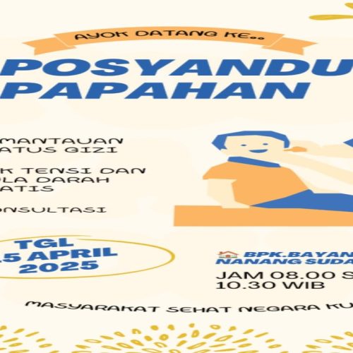JADWAL POSYANDU PAPAHAN