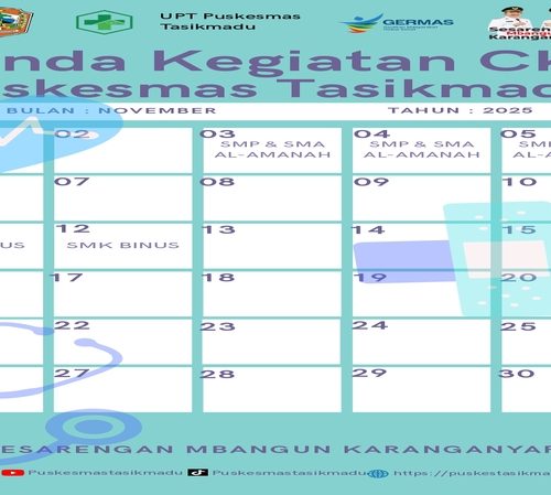 AGENDA KEGIATAN CKG BULAN NOVEMBER