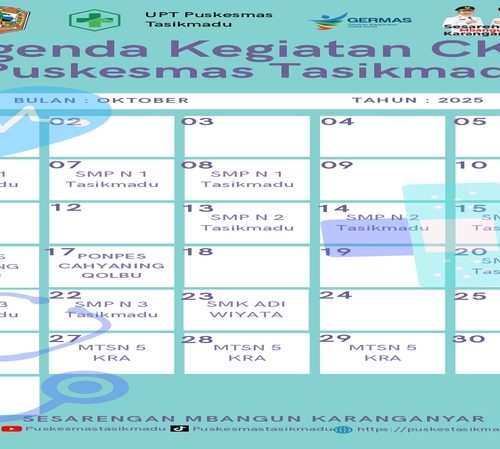 AGENDA KEGIATAN CKG BULAN OKTOBER